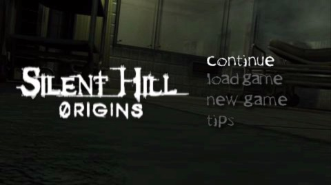Silent Hill Origins title screen for PSP